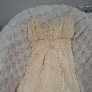 Urban Outfitters Cream Floral Dress